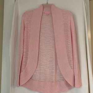 Lilly Pulitzer 'Amalie' open front cardigan in light pink